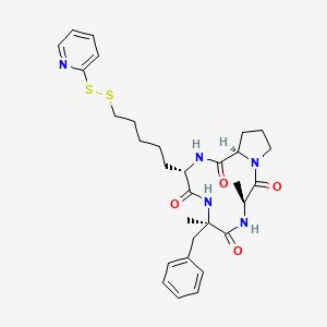 molecular formula C30H39N5O4S2 B10847930 cyclo(-L-Am7(S2Py)-D-2MePhe-L-Ala-D-Pro-) 