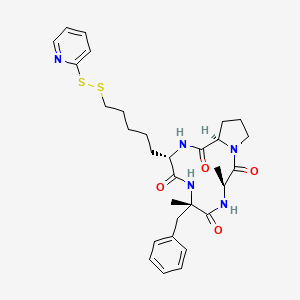 molecular formula C30H39N5O4S2 B10847944 cyclo(-L-Am7(S2Py)-L-2MePhe-L-Ala-D-Pro-) 