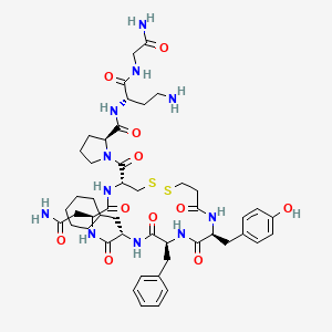 molecular formula C48H67N11O11S2 B10848003 d[Cha4,Dab8]VP 