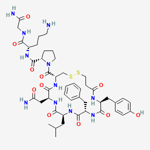 molecular formula C46H65N11O11S2 B10848036 d[Leu4,Orn8]VP 