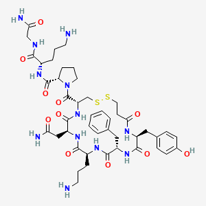 molecular formula C45H64N12O11S2 B10848068 d[Orn4,Orn8]VP 