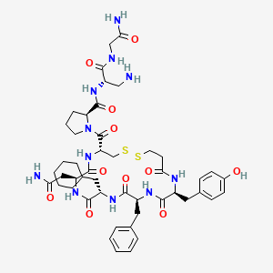 molecular formula C47H65N11O11S2 B10848098 d[Cha4,Dap8]VP 