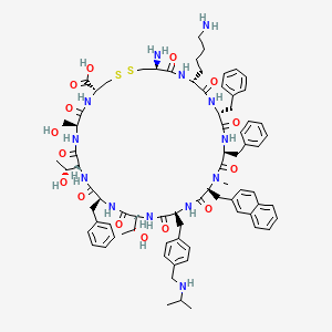 molecular formula C77H99N13O15S2 B10848167 Des-AA1,2,5-[(NalphaMe)D-Nal8,IAmp9]SRIF 