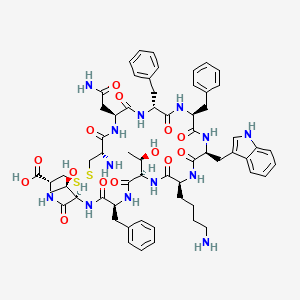 molecular formula C62H79N13O14S2 B10848182 Des-AA1,2,4,13-[D-Trp8]SRIF 