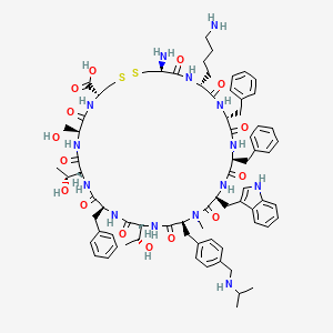 molecular formula C75H98N14O15S2 B10848186 Des-AA1,2,5-[D-Trp8,(NalphaMe)IAmp9]SRIF 