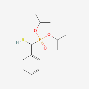 molecular formula C13H21O3PS B10848332 Diisopropyl mercapto(phenyl)methylphosphonate 