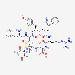 molecular formula C51H69N13O11S2 B10848358 D-Phe-Cys-Tyr-D-Trp-Arg-Thr-Pen-Thr-NH2(CTAP) 