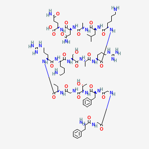 molecular formula C80H131N27O22 B10848610 F-G-G-F-T-G-Aib-R-K-S-A-R-K-L-A-N-Q-COOH 