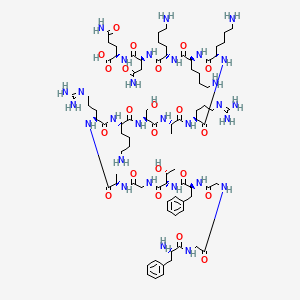 molecular formula C82H137N29O22 B10848636 Fggftgarksarkkknq 