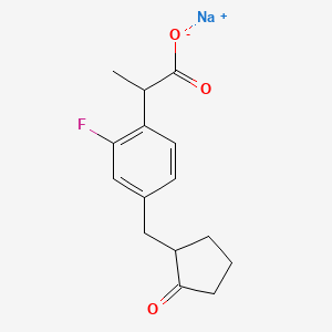 molecular formula C15H16FNaO3 B10848682 Fluoro loxoprofen 