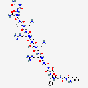 molecular formula C80H132N28O21 B10848733 F-G-G-F-T-G-MeA-R-K-S-A-R-K-L-A-N-Q-CONH2 