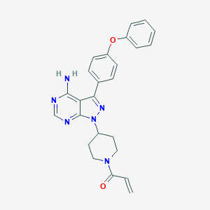 molecular formula C25H24N6O2 B108488 1-(4-(4-氨基-3-(4-苯氧基苯基)-1H-吡唑并[3,4-d]嘧啶-1-基)哌啶-1-基)丙-2-烯-1-酮 CAS No. 936563-92-7
