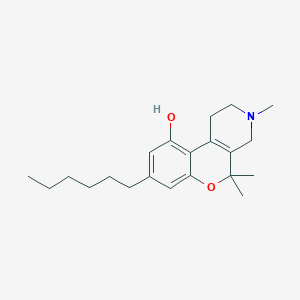 molecular formula C21H31NO2 B10848936 8-hexyl-3,5,5-trimethyl-2,3,4,5-tetrahydro-1H-chromeno[3,4-c]pyridin-10-ol 