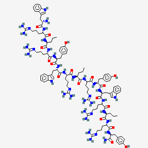 molecular formula C111H159N37O18 B10849006 H-[Trp-Arg-Nva-Arg-Tyr]3-NH2 