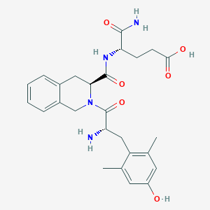 molecular formula C26H32N4O6 B10849117 H-Dmt-Tic-Glu-NH2 