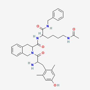 molecular formula C36H45N5O5 B10849132 H-Dmt-Tic-Lys(Ac)-NH-CH2-Ph 
