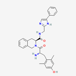 molecular formula C31H33N5O3 B10849150 H-Dmt-Tic-NH-CH2-ImidPh 