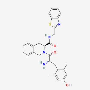 molecular formula C29H30N4O3S B10849155 H-Dmt-Tic-NH-CH2-Bta 