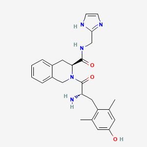 molecular formula C25H29N5O3 B10849166 H-Dmt-Tic-NH-CH2-Imid 
