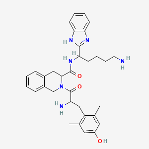 molecular formula C33H40N6O3 B10849176 H-Dmt-Tic-NH-CH[(CH2)4-NH2]-Bid 