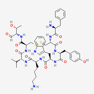 molecular formula C50H66N10O10S2 B10849185 H-D-Phe-Cys-Tyr-D-Trp-Lys-Val-Cys-Thr-NH2 