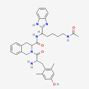 molecular formula C35H42N6O4 B10849187 H-Dmt-Tic-NH-CH[(CH2)4-NH-Ac]-Bid 