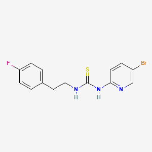 molecular formula C14H13BrFN3S B10849192 1-(5-Bromo-2-pyridyl)-3-[2-(4-fluorophenyl)ethyl]thiourea 