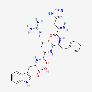 molecular formula C32H40N10O5 B10849250 His-DPhe-Arg-Trp 