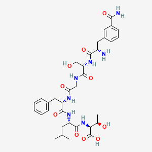 molecular formula C34H47N7O10 B10849262 H-mCpa-ser-Gly-Phe-Leu-Thr-OH 