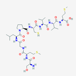 molecular formula C39H69N9O11S3 B10849279 H-Smglpcvvm-OH 