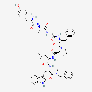molecular formula C53H65N9O8 B10849298 H-Tyr-D-Ala-Gly-Phe-Pro-Leu-Trp-NMe-Bzl 