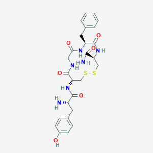 molecular formula C26H32N6O6S2 B10849303 H-Tyr-c[D-Cys-Gly-Phe-D-Cys]NH2 