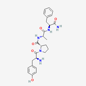 molecular formula C26H33N5O5 B10849312 H-Tyr-Pro-Ala-Phe-NH2 