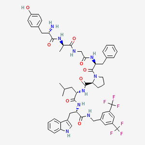 molecular formula C54H61F6N9O8 B10849315 H-Tyr-D-Ala-Gly-Phe-Pro-Leu-Trp-NH-3,5-Bzl(CF3)2 