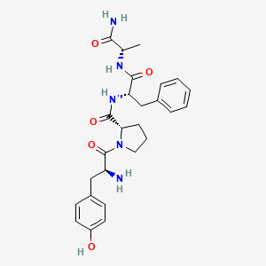 molecular formula C26H33N5O5 B10849338 H-Tyr-Pro-Phe-Ala-NH2 