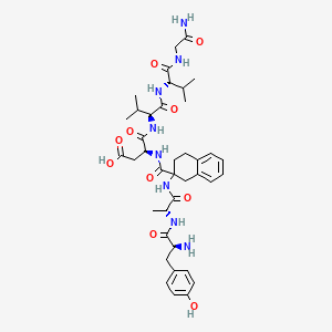 molecular formula C39H54N8O10 B10849340 H-Tyr-D-Ala-(R or S)Atc-Asp-Val-Val-Gly-NH2 