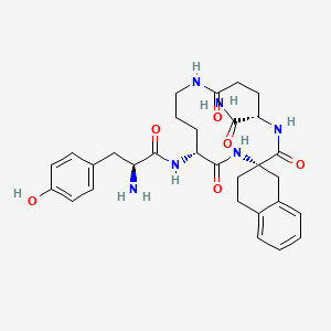 molecular formula C30H38N6O6 B10849344 H-Tyr-c[D-Orn-(D or L)Atc-Glu]-NH2 