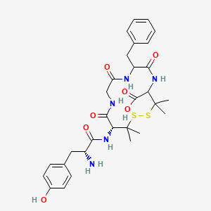 molecular formula C30H39N5O7S2 B10849351 H-Tyr-c[pen-Gly-Phe-pen]OH 