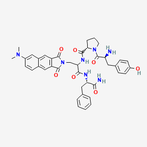 molecular formula C40H43N7O7 B10849354 H-Tyr-Pro-Dap(6DMN)-Phe-NH2 