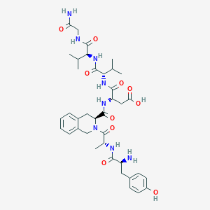 molecular formula C38H52N8O10 B10849358 H-Tyr-D-Ala-Tic-Asp-Val-Val-Gly-NH2 