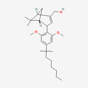 molecular formula C27H42O3 B10849376 [(1R,5R)-4-[2,6-dimethoxy-4-(2-methyloctan-2-yl)phenyl]-6,6-dimethyl-2-bicyclo[3.1.1]hept-2-enyl]methanol 