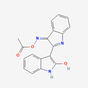molecular formula C18H13N3O3 B10849408 Indirubin-3-acetoxime 