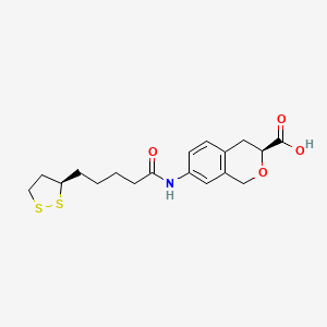 molecular formula C18H23NO4S2 B10849425 Isochroman mono-carboxylic acid 
