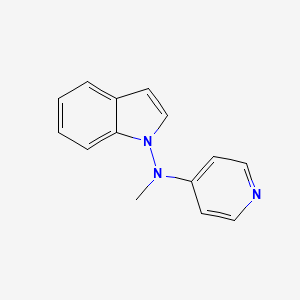 molecular formula C14H13N3 B10849427 Indol-1-yl-methyl-pyridin-4-yl-amine 