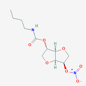 molecular formula C11H18N2O7 B10849440 Isosorbide-2-(butylcarbamate)-5-mononitrate 