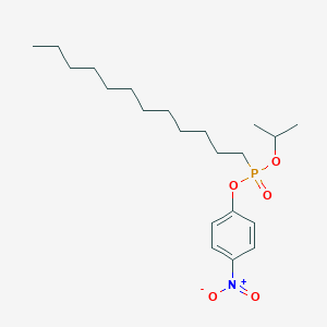 molecular formula C21H36NO5P B10849457 Isopropyl 4-nitrophenyl dodecylphosphonate 
