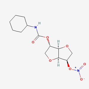molecular formula C13H20N2O7 B10849464 Isosorbide-2-(cyclohexylcarbamate)-5-mononitrate 