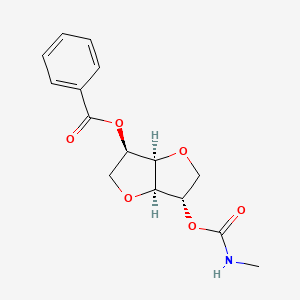 molecular formula C15H17NO6 B10849475 Isosorbide-2-(methylcarbamate)-5-benzoate 