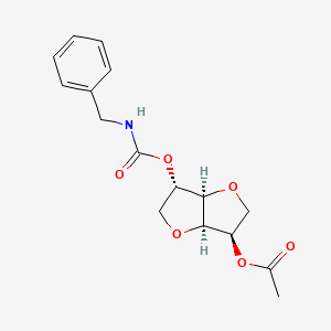 molecular formula C16H19NO6 B10849479 Isosorbide-2-benzylcarbamate-5-acetate 