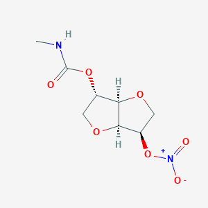 molecular formula C8H12N2O7 B10849492 Isosorbide-2-(methylcarbamate)-5-mononitrate 